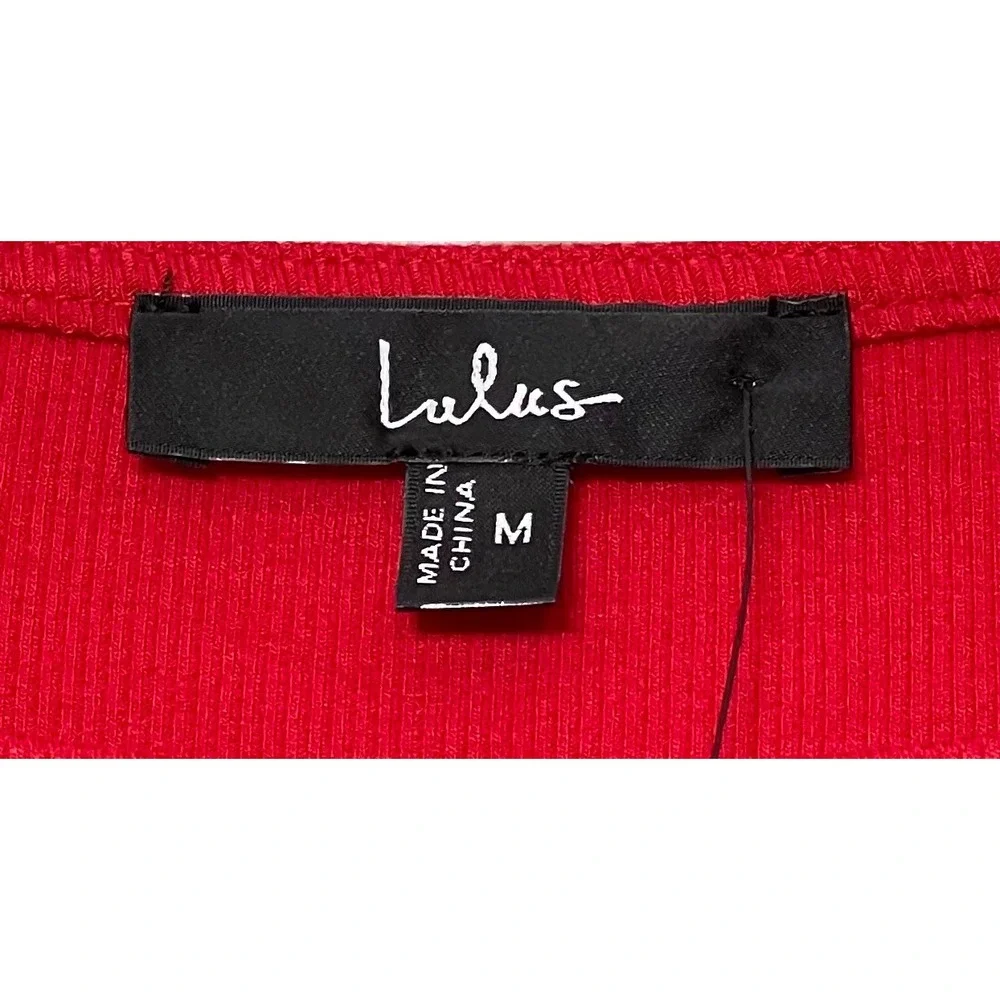 Lulus‎ Red Long Sleeve Peplum Mini Dress Size Medium Christmas holiday party